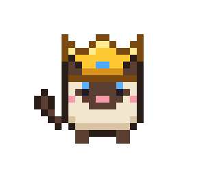 The cat in a crown
